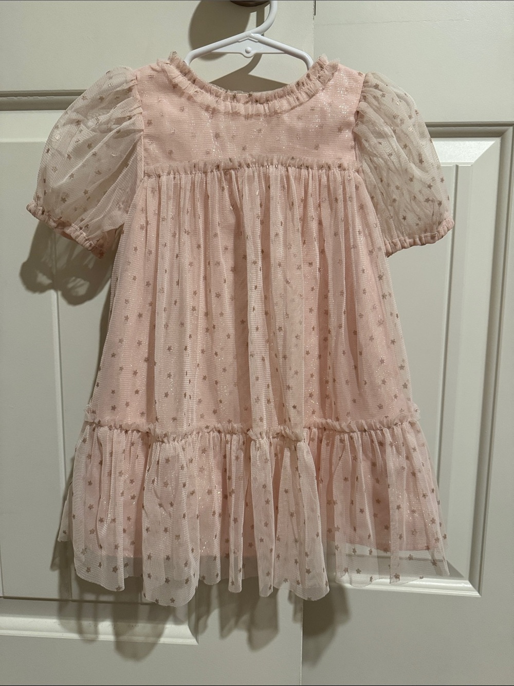 Cat & Jack Blush Pink Star Mesh Party Dress